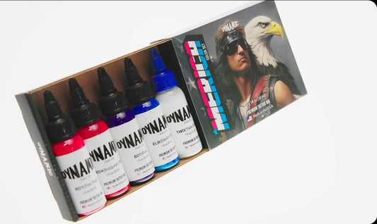 Dynamic Tattoo Ink Vintage 1oz Color Set/black Ink
