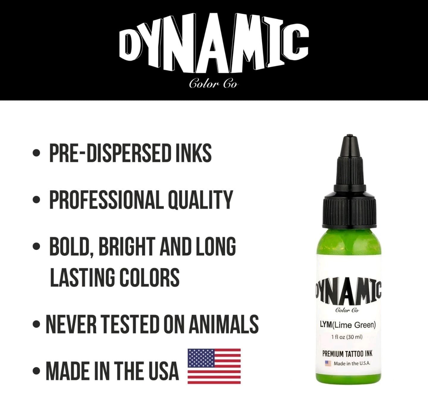 Dynamic Tattoo Ink Lime GreenDynamic Tattoo Ink Lime Green