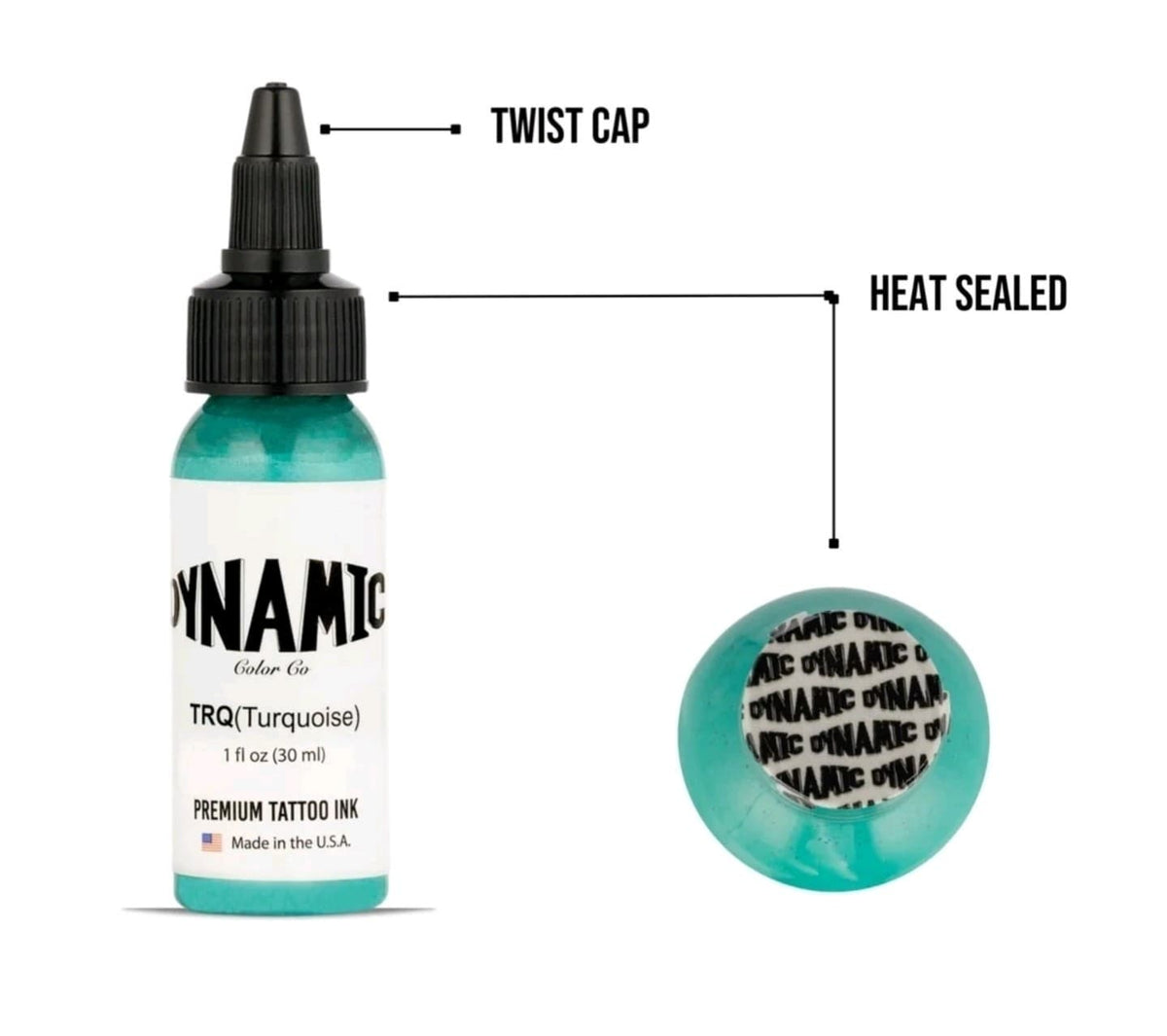 Dynamic Color Co Turquoise Tattoo Ink (1oz Bottle): Vibrant, St