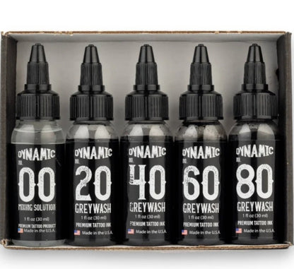 Dynamic Greywash Tattoo Ink - 1 oz. Bottle Set