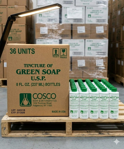 COSCO Pure Liquid Green Soap Stencil Tattoo Transfer Medical Prep Wash, 8 Flu...