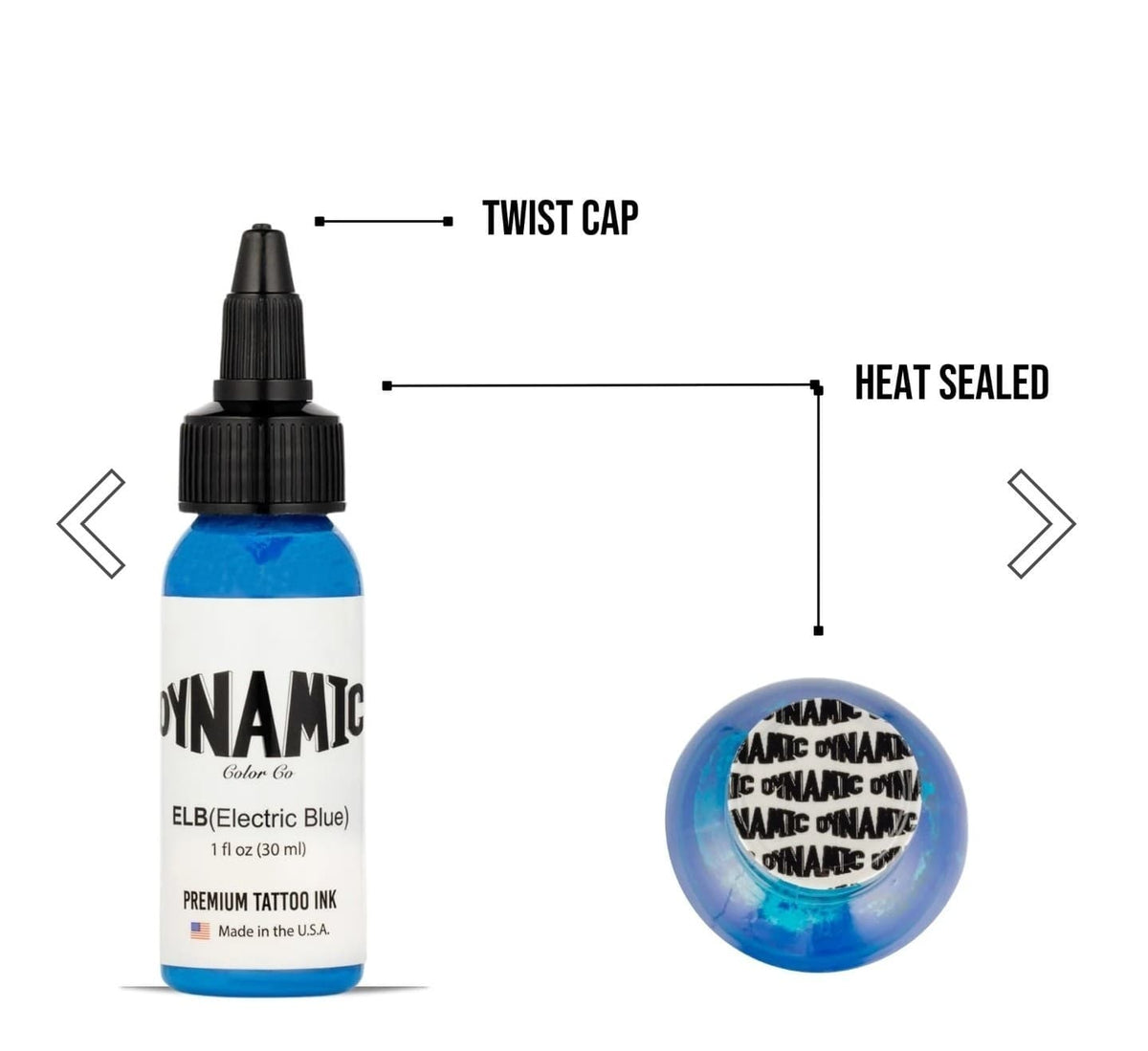 Dynamic Color Electric Blue Tattoo Ink 1oz Professional Quality USA Made