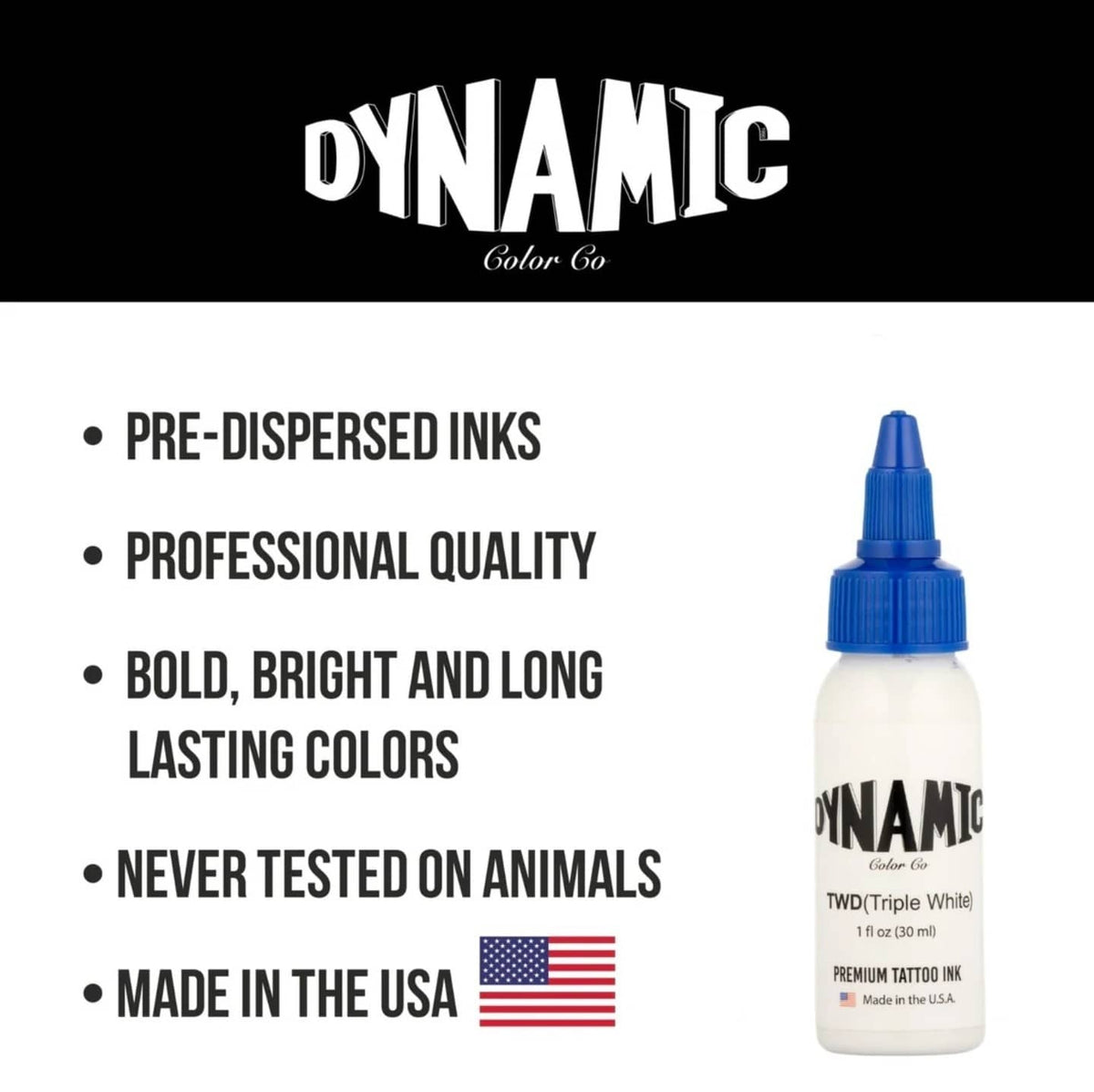 Dynamic Color Co Triple White Ink Bottle 1oz