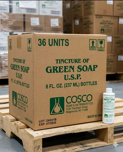 COSCO Pure Liquid Green Soap Stencil Tattoo Transfer Medical Prep Wash, 8 Flu...