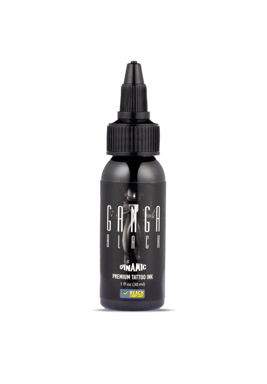 DYNAMIC GANGA BLACK 1-oz Tattoo Ink Lining Shading Tribal Dark Blackest ColorDYN