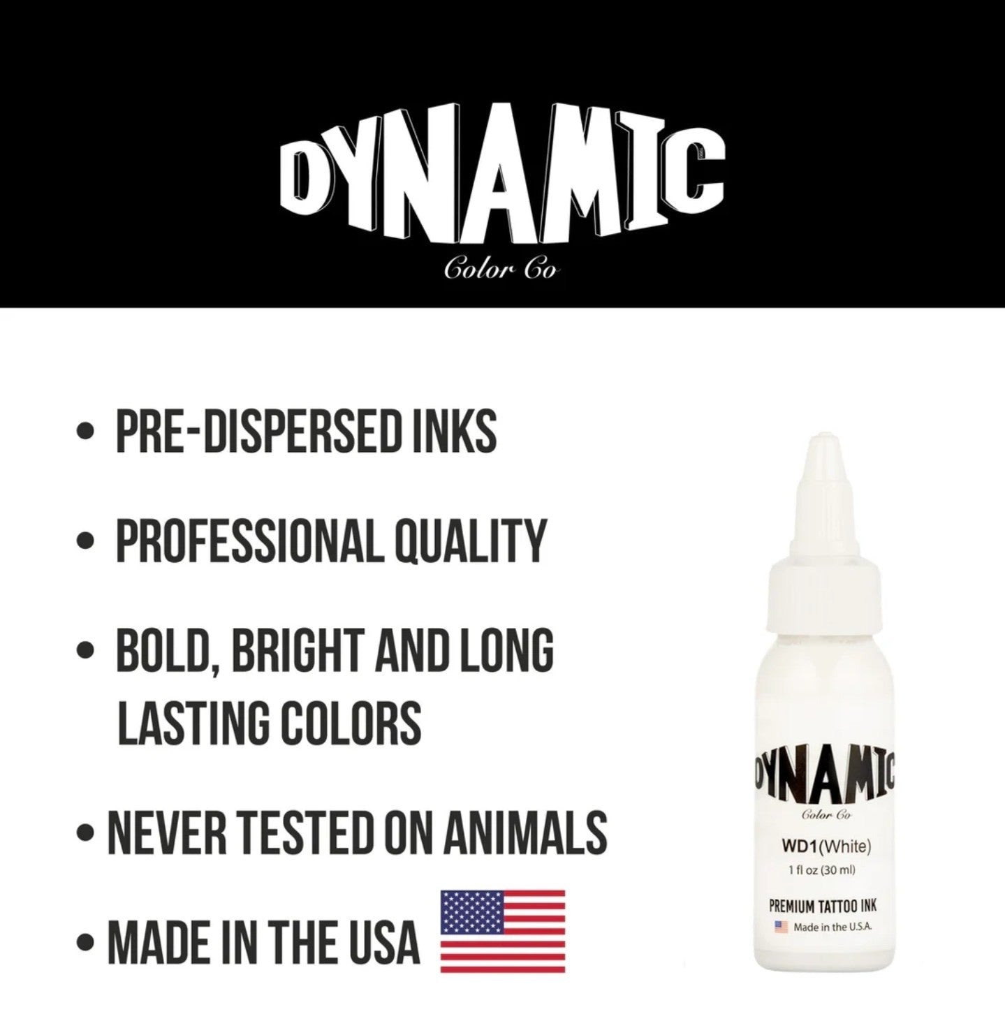 Tattoo Dynamic Ink 1oz White 