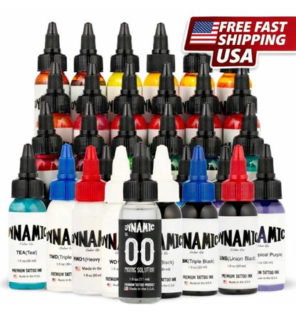 Dynamic Color Co. Master Collection Pre-Dispersed Tattoo Ink Set Multicolor 1oz