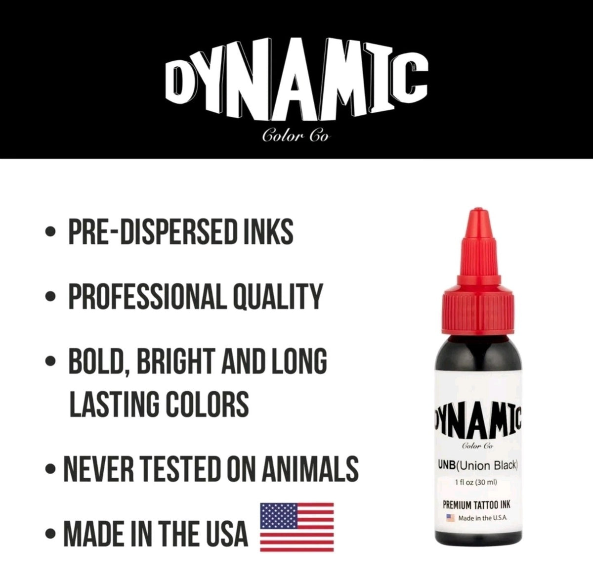 Dynamic Union Black Tattoo Ink