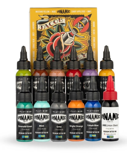 dynamic tattoo ink Platinum Jacob Doney 1oz Color Set