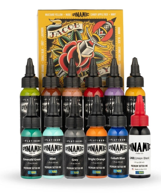 dynamic tattoo ink Platinum Jacob Doney 1oz Color Set