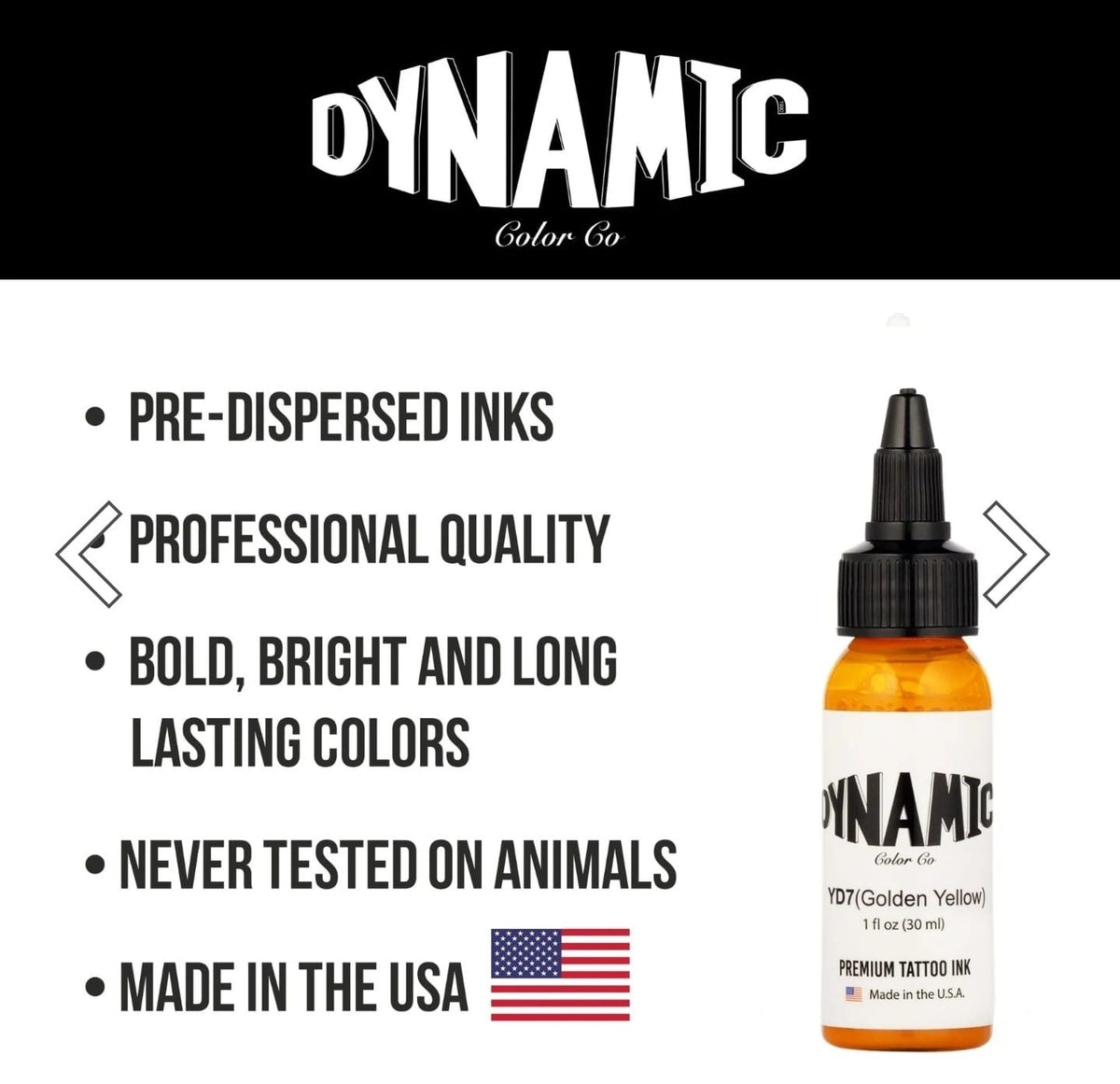 Dynamic Tattoo Ink Golden Yellow
