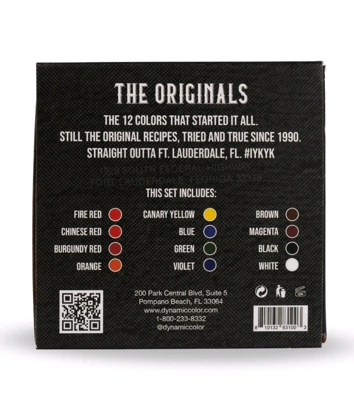 Dynamic Color Co. OG The Originals Pre-Dispersed Tattoo Ink Set 12x1oz