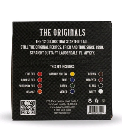 Dynamic Color Co. OG The Originals Pre-Dispersed Tattoo Ink Set 12x1oz
