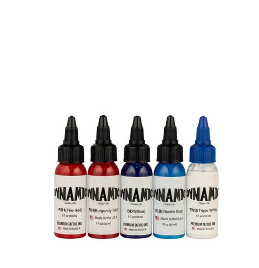 Dynamic Tattoo Ink Vintage 1oz Color Set/black Ink 