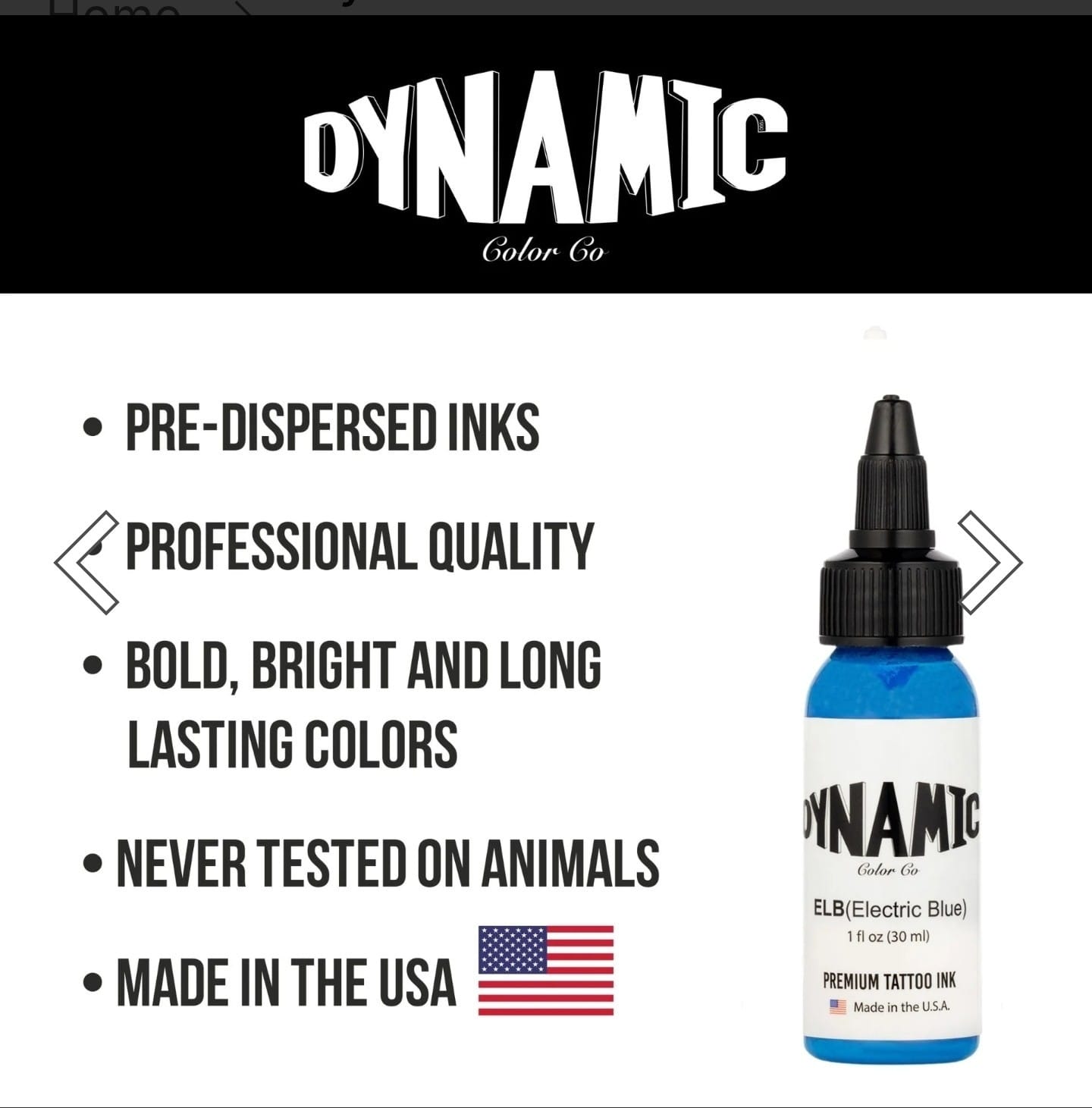 Dynamic Color Electric Blue Tattoo Ink 1oz Professional Quality USA Made