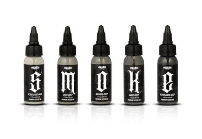 1oz Dynamic Color Co. - SMOKE Opaque Greys - Tattoo Grey Colors 1oz