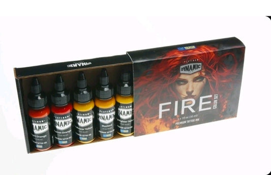 Dynamic Platinum Fire 1oz 5 Bottle Color Set