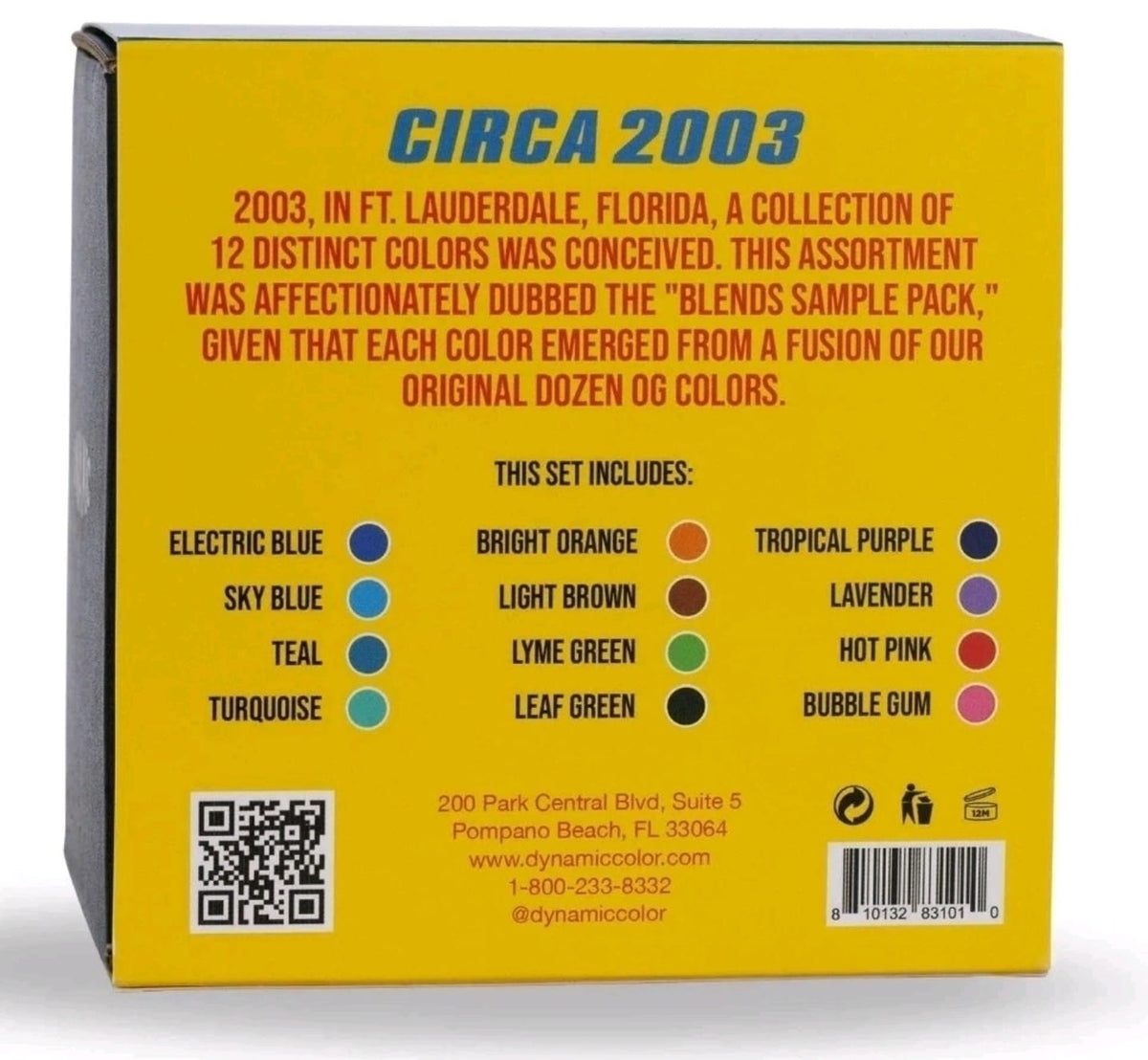 Dynamic Circa 2003 Pre-Dispersed Tattoo Ink Set Multicolor 12x1oz