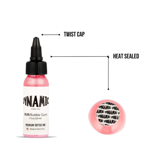 Dynamic Color Co Bubble Gum Tattoo Ink (1oz Bottle): Office Product