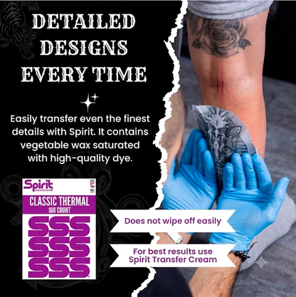 Spirit tattoo stencil transfer paper 100 sheets